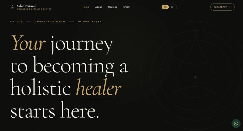 Página web de Salud Natural — Bienestar y Educación · Caguas, Puerto Rico